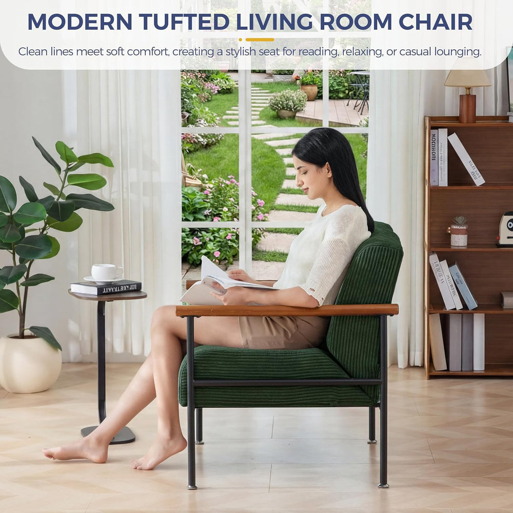 MAXYOYO Living Room Accent Chair, Modern Chair with Metal Frame