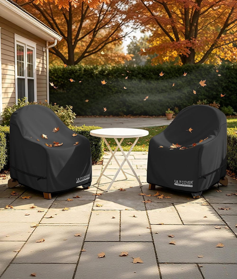 ULTCOVER Patio Adirondack Chair Cover 32W x 38D x 36H in, Black