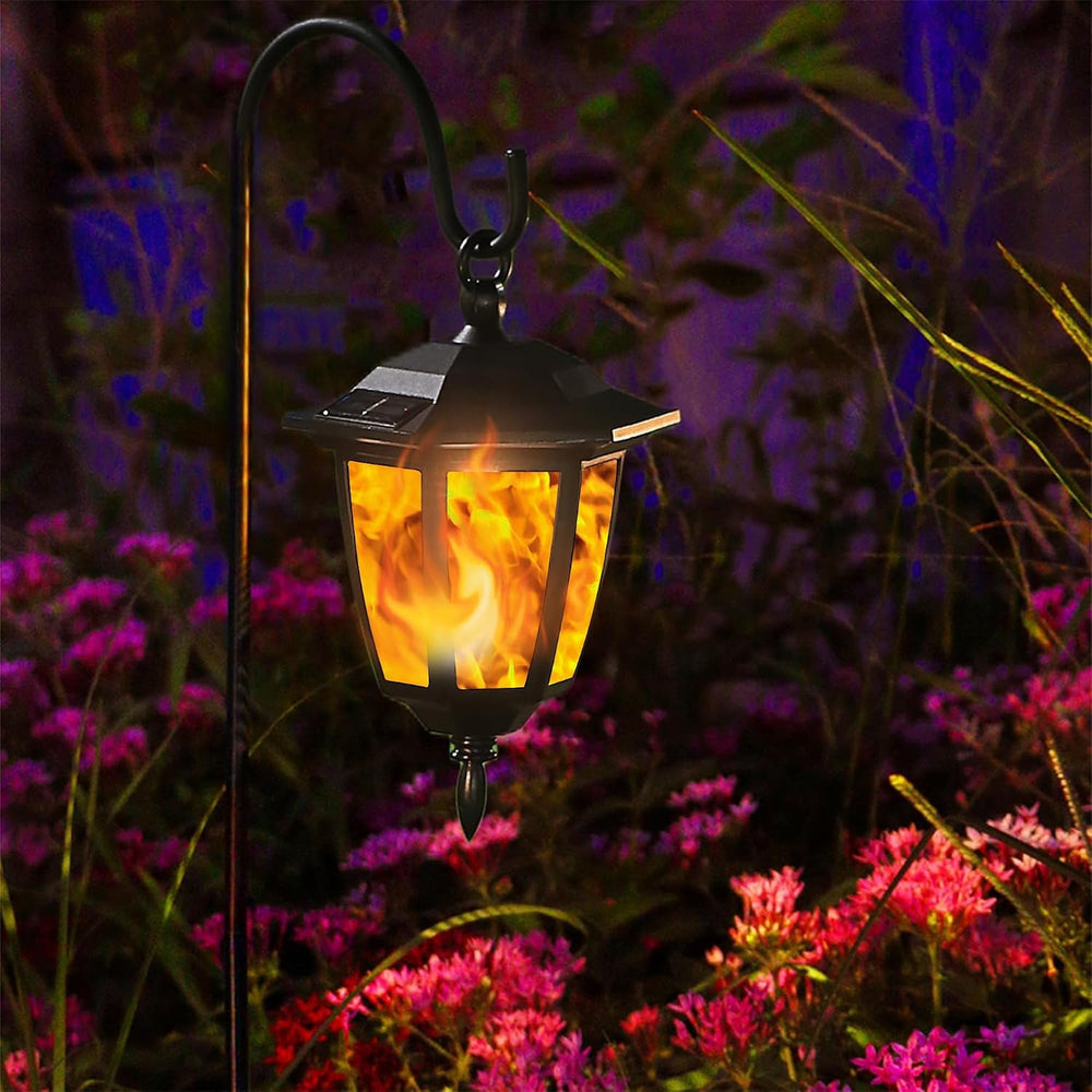 Dynaming 6 Pack Solar Flame Hanging Lights Outdoor, Halloween Solar Flickerin...
