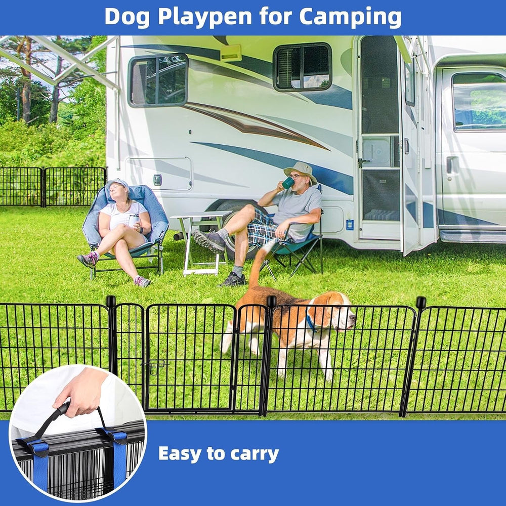 ADAVIN 24in Garden Fence, 4 Panels Dog Fence Outdoor for Yard, 9.8 Ft | Heavy...