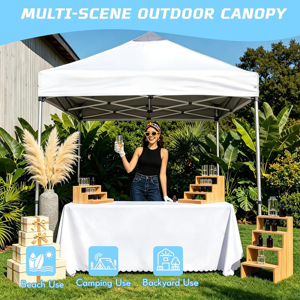 10x10 Pop Up Canopy Tent with 3 Sidewalls & Double Roof Vents