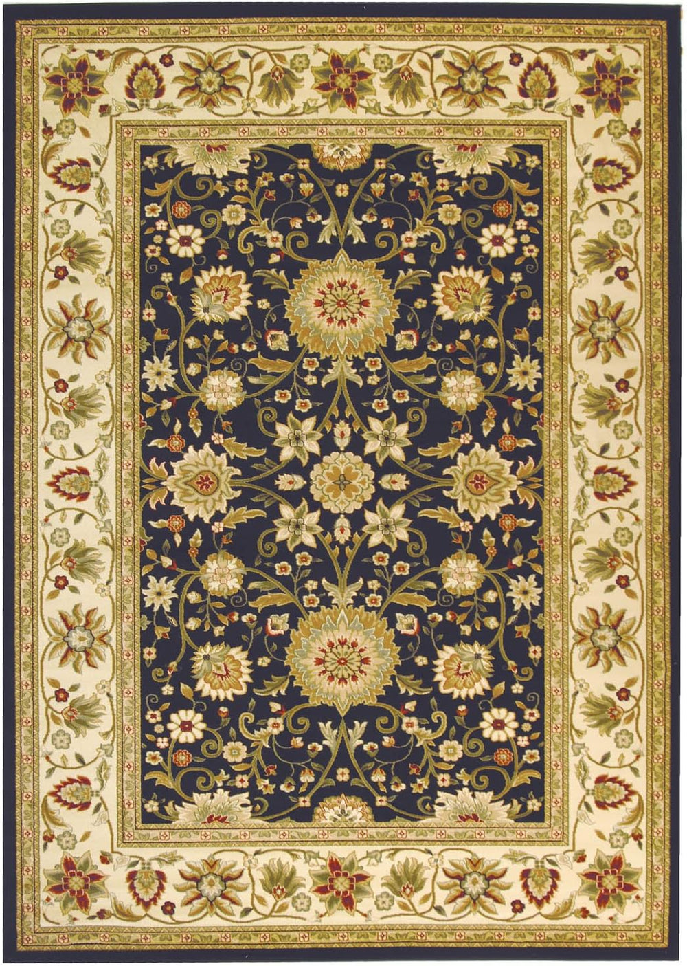 SAFAVIEH Lyndhurst Area Rug 9x12 Large, Black & Ivory LNH212A