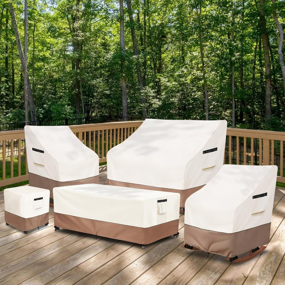 Outdoor Rocking Chair Cover 2 Pack,Heavy Duty Waterproof Patio Rocking Chairs...