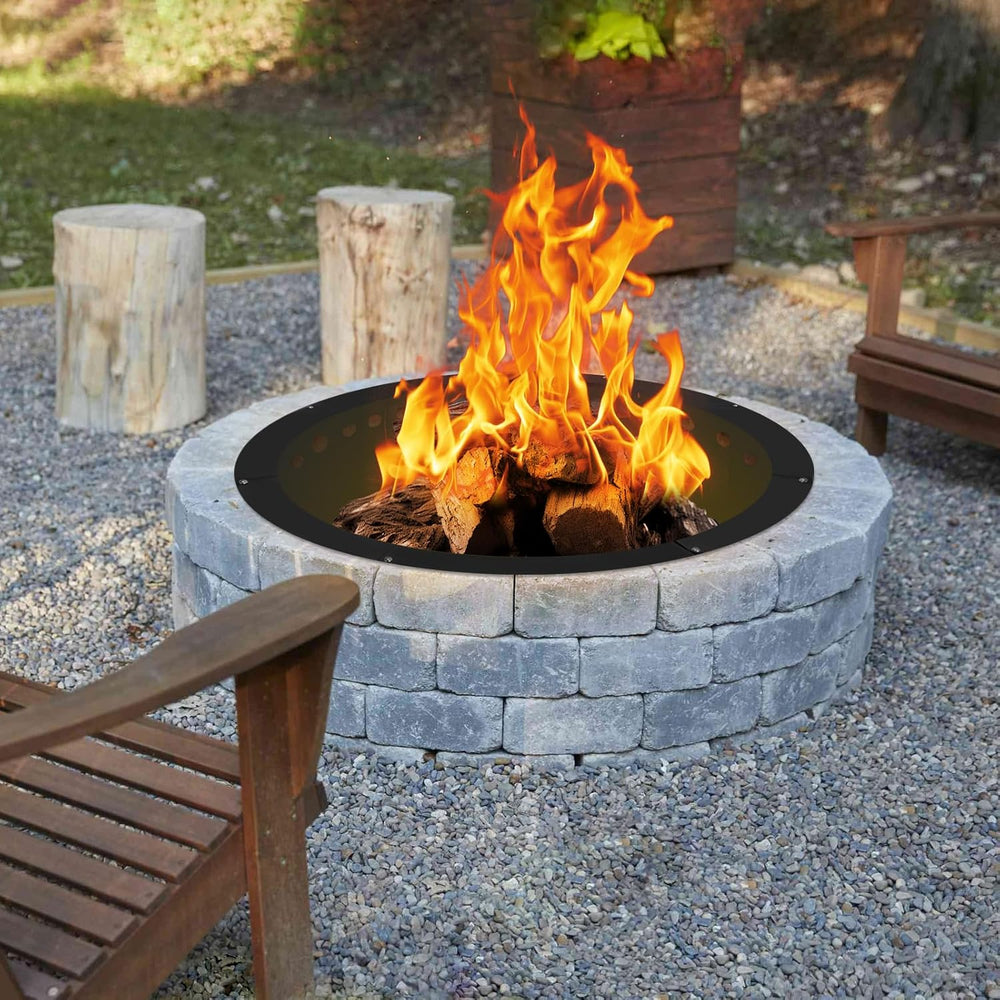 Outdoor Smokeless Fire Pit Ring 40 Inch Outer/36 Inch Inner Diameter, Heavy D...