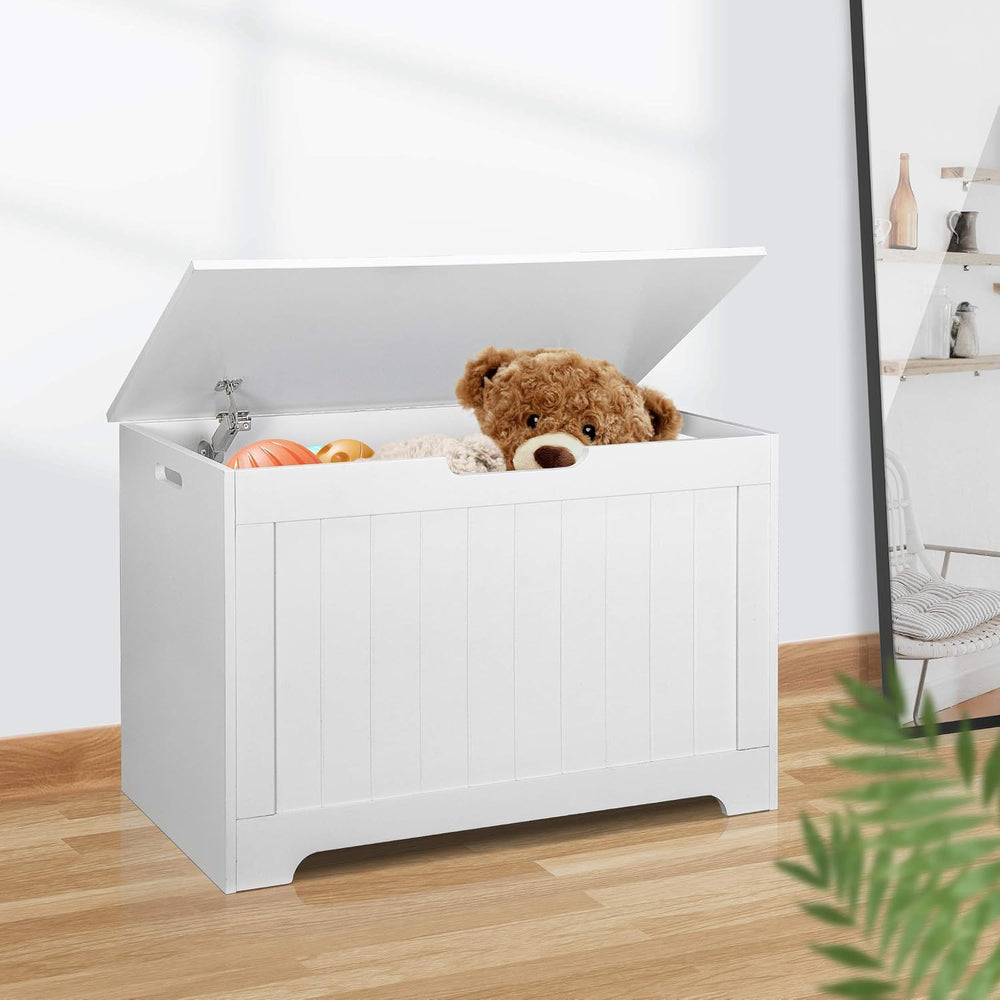 Wooden Storage Chest, Storage Trunk w/2 Safety Hinges,Storage Bench, Modern L...
