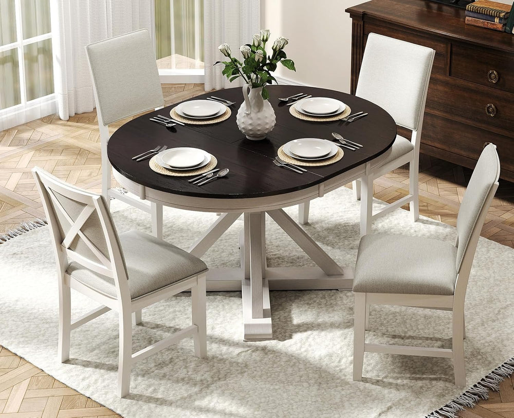 chairus Farmhouse Dining Chairs Set of 4, Upholstered Armless Dining Room Cha...