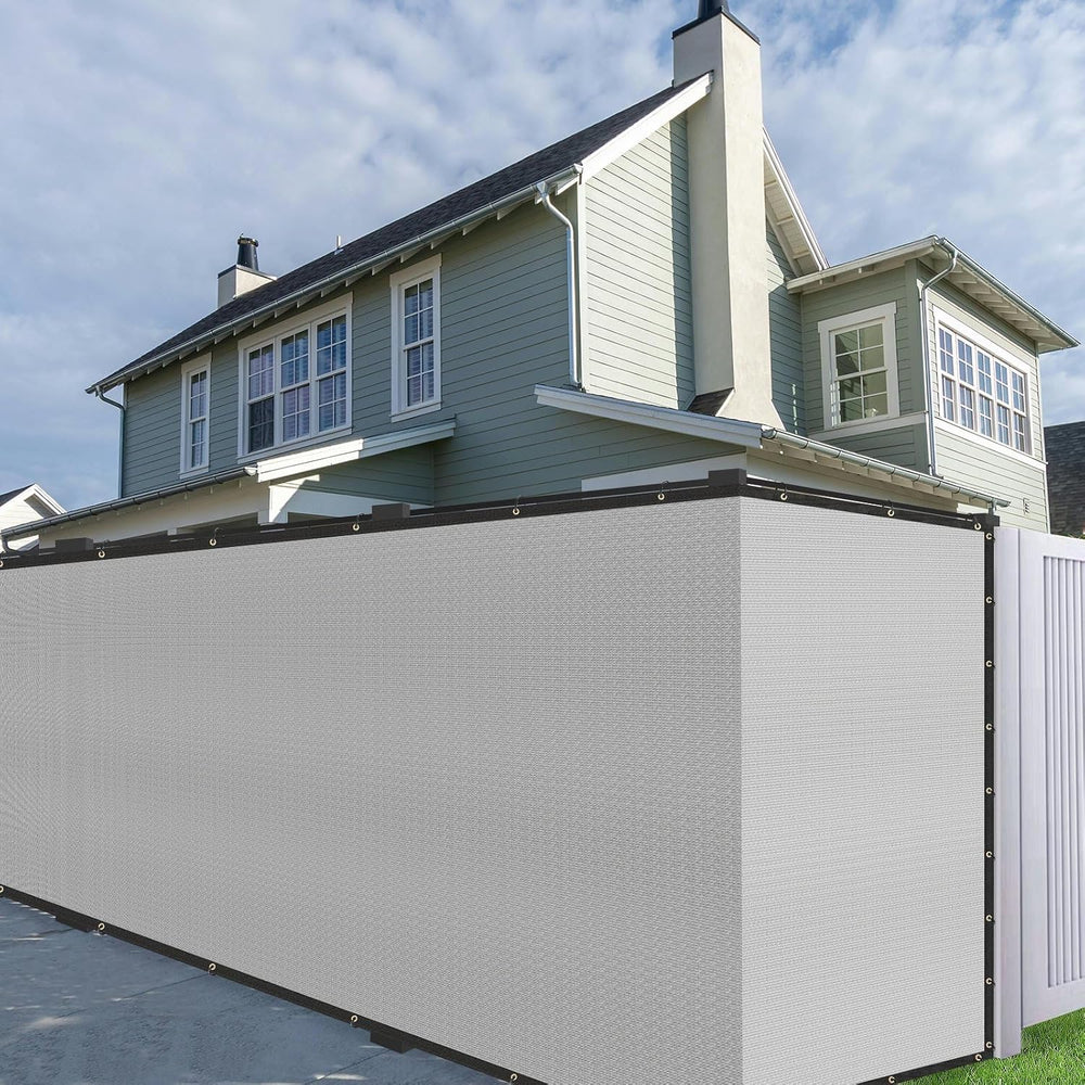 Buzzbazaar 4' x 25' Gray Heavy Duty Privacy Fence Screen - Commercial...