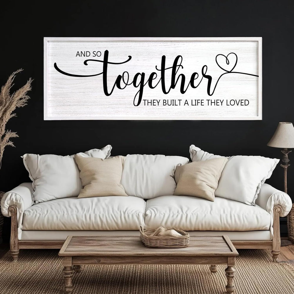 And So Together They Built A Life They Loved Decorative Rustic Sign & Pla...
