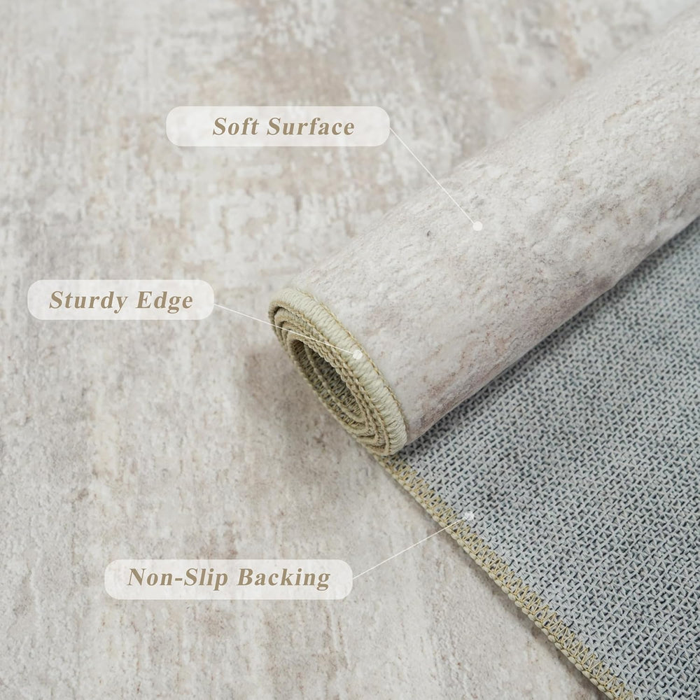 3x10 Washable Hallway Runner Rug - Indoor Modren Abstract Kitchen Carpet with...