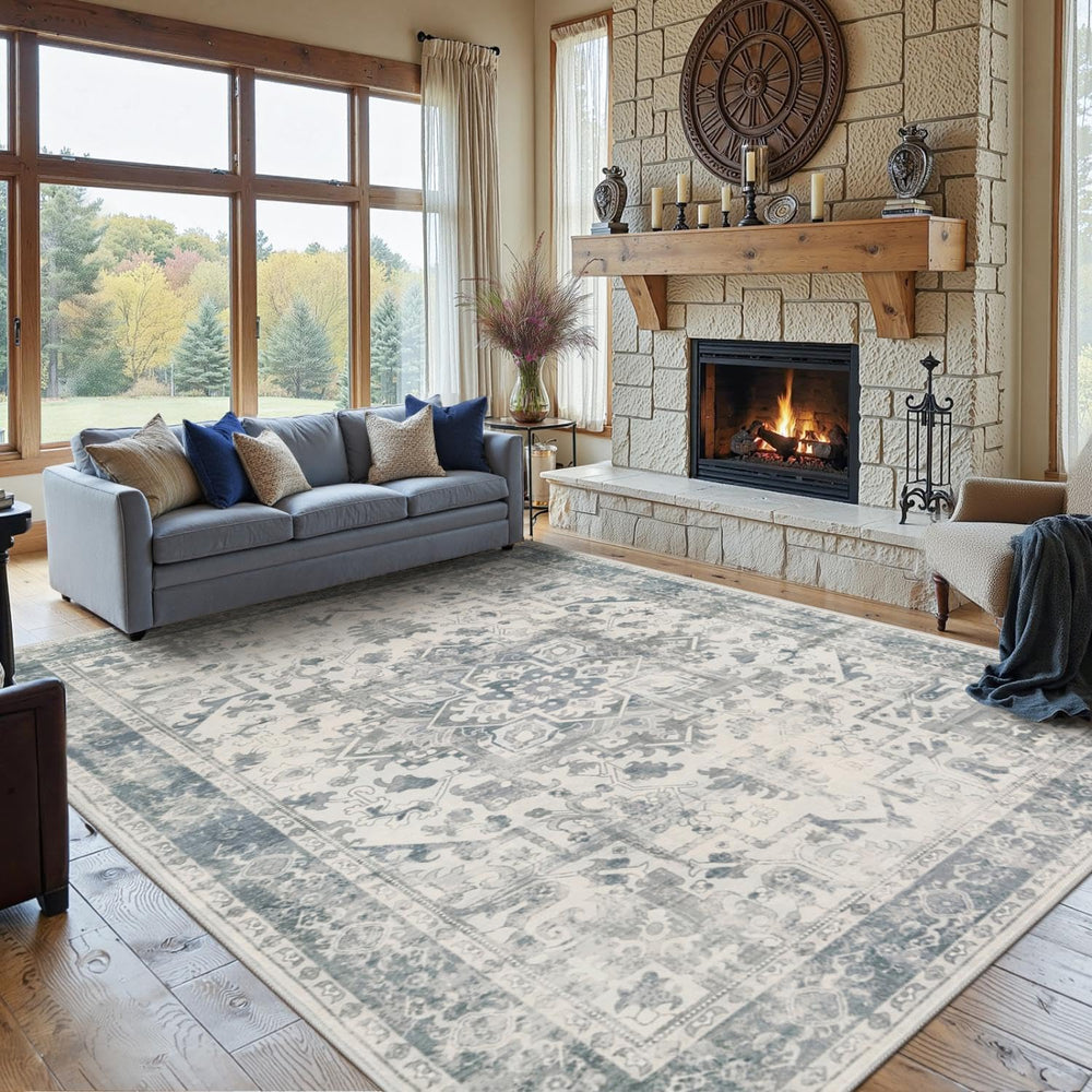 Rugxara 8x10 Area Rugs,Large Rugs for Living Room(Blue)