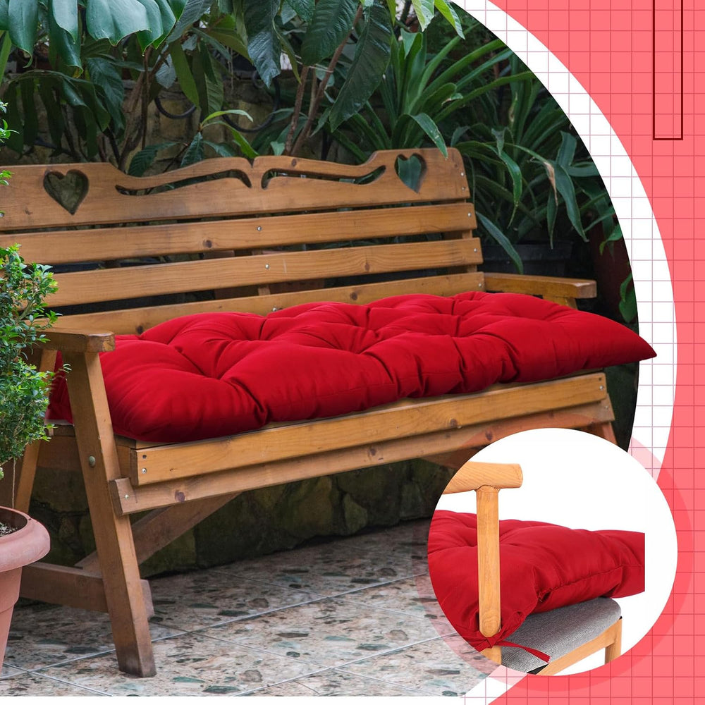 Wenqik Outdoor Bench Cushion 59 x 20 x 4 Inch Waterproof Patio Swing Cushion ...