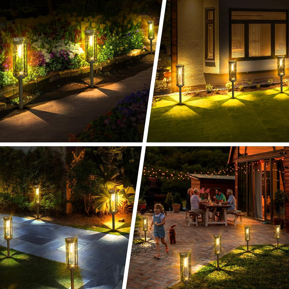 COXSENI Solar Pathway Lights Outdoor Waterproof Warm White, 6 Pack