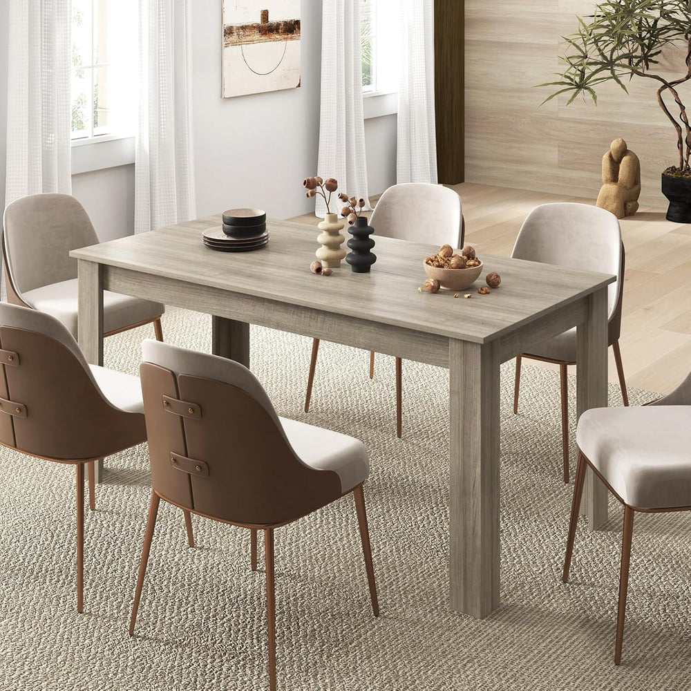LDAILY Dining Table, Modern Dining Room Table for 4-6 People, Heavy Duty Legs...