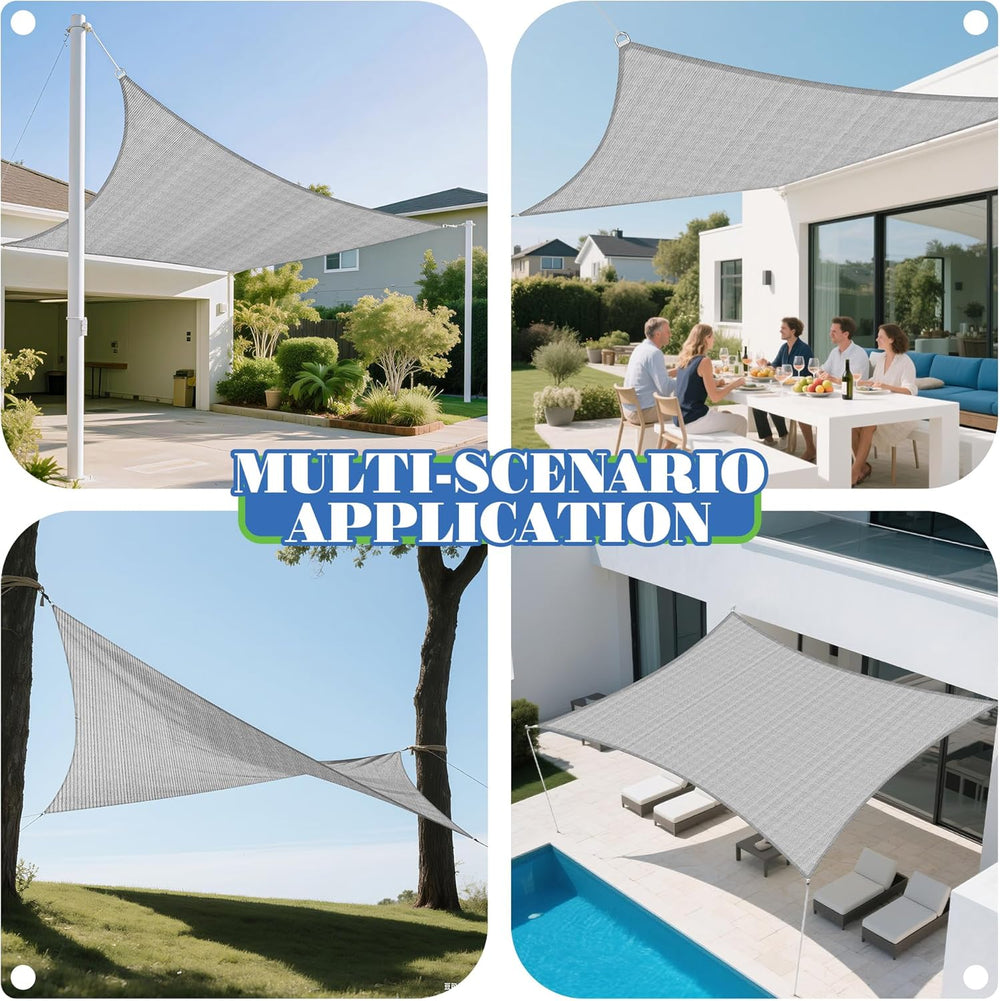 ECOOPTS 20'x20' HDPE Sun Shade Sail Rectangle Canopy Shades for Outdo...