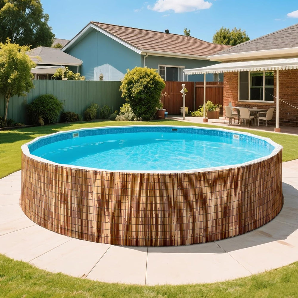 ZNCMRR Reed Fencing Rolls Fencing 4ft High Roll Reed Screen for Balcony Patio...