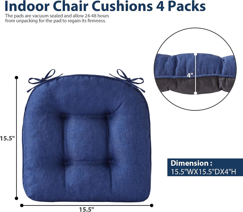 IASEAHK Chair Cushions for Dining Chairs, 15.5" x 15.5" x 4", ...