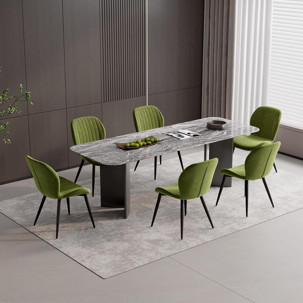 Dining Chairs Set of 6 Modern Velvet Dining Room Chairs Upholstered Dining Ch...