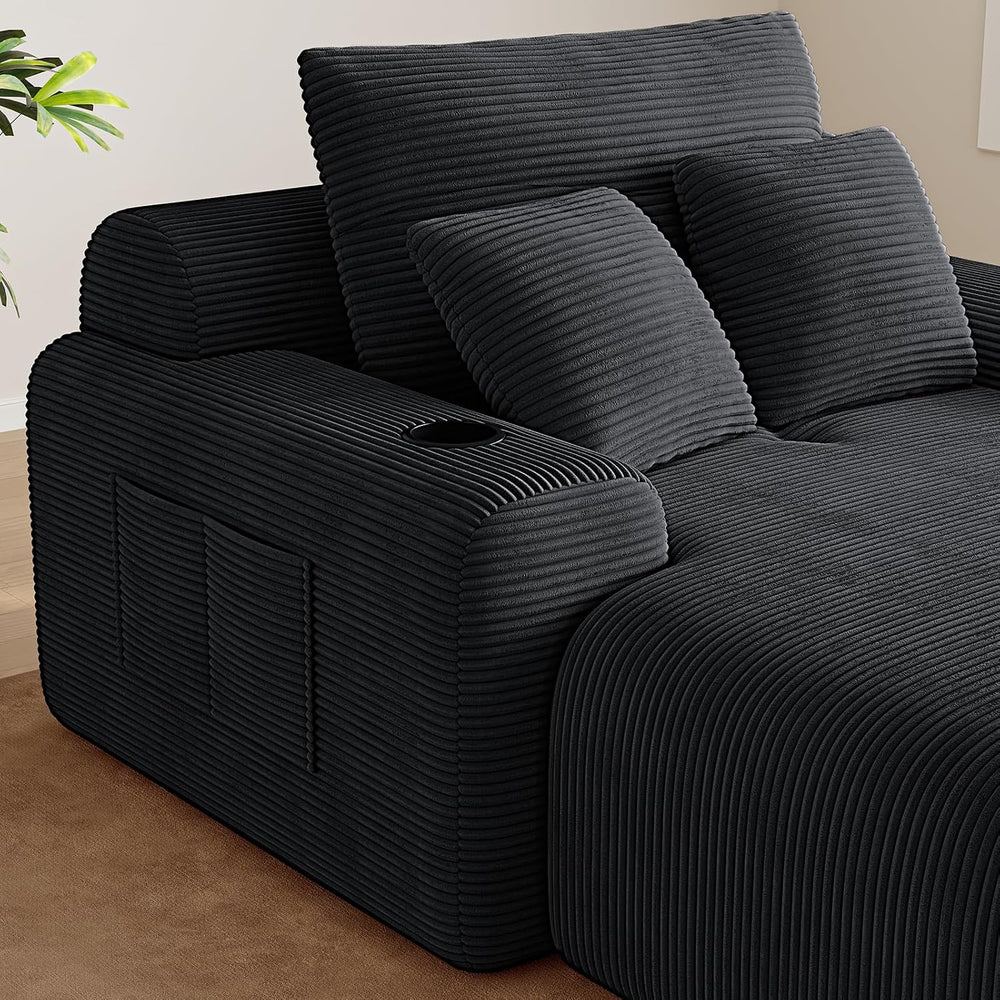 69” Oversized Chaise Lounge Chair Indoor, Soft Boneless Chaise Lounge Reading...