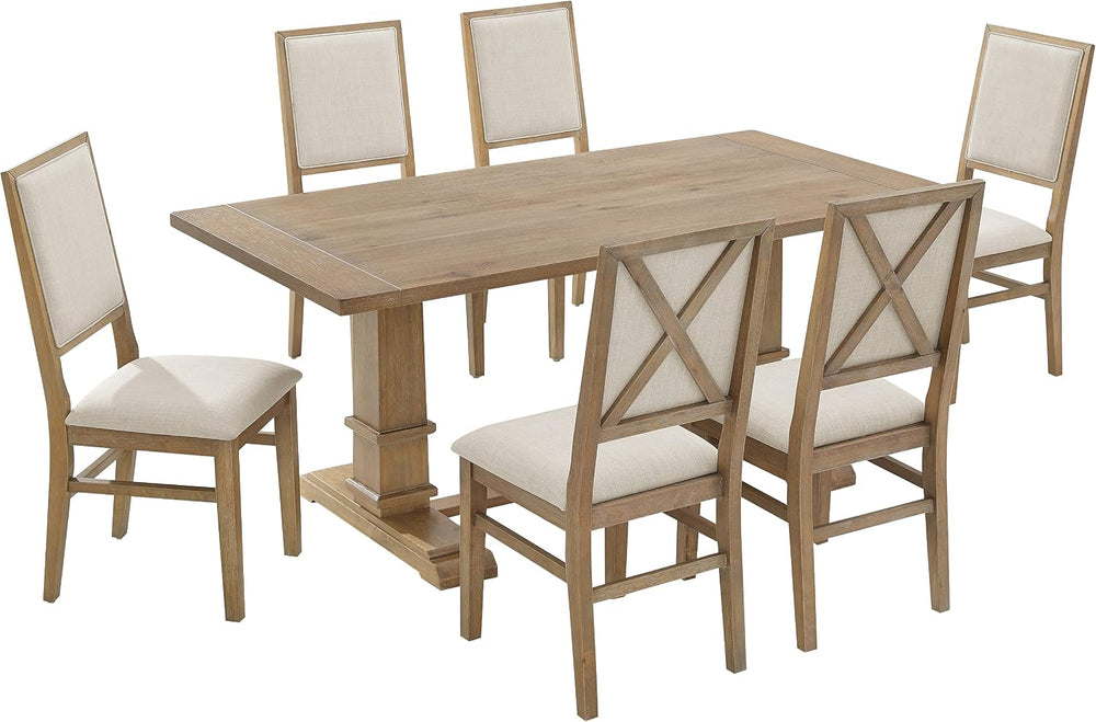 Crosley Furniture Joanna 7-Piece Dining Set, Upholstered Chairs
