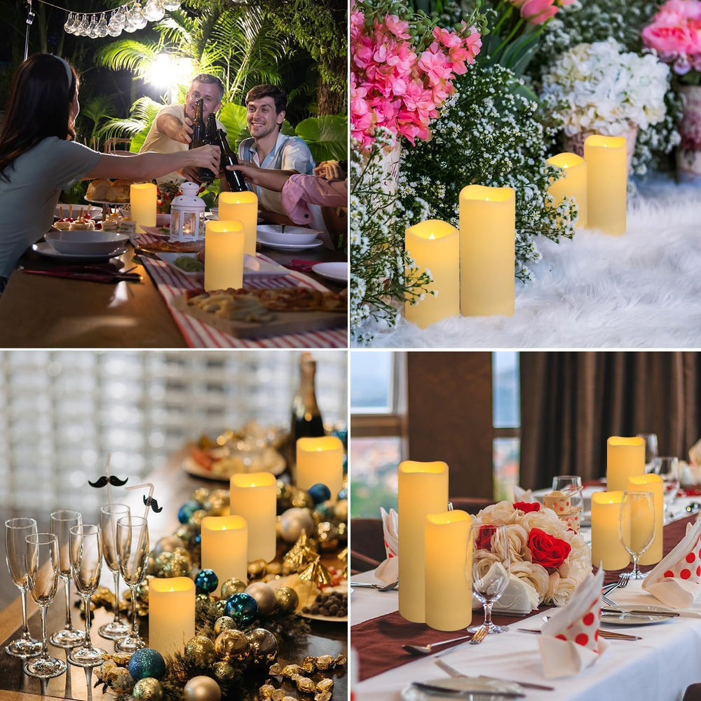 YOROXRG Set of 24 Waterproof Outdoor Flameless Candles, LED Candles with 4 Re...