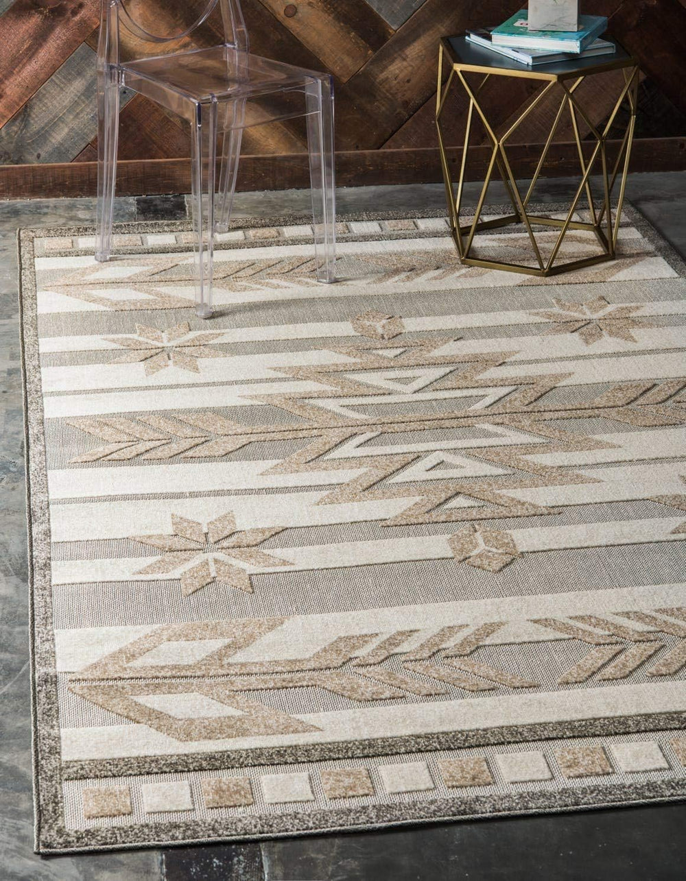 Unique Loom Outdoor Modern Collection Area Rug - Albuquerque (5' x 8'...