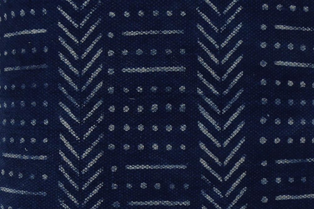 Trade Star 100% Cotton Handloomed Mudcloth Cushion Cover Indigo Hand Block Pr...