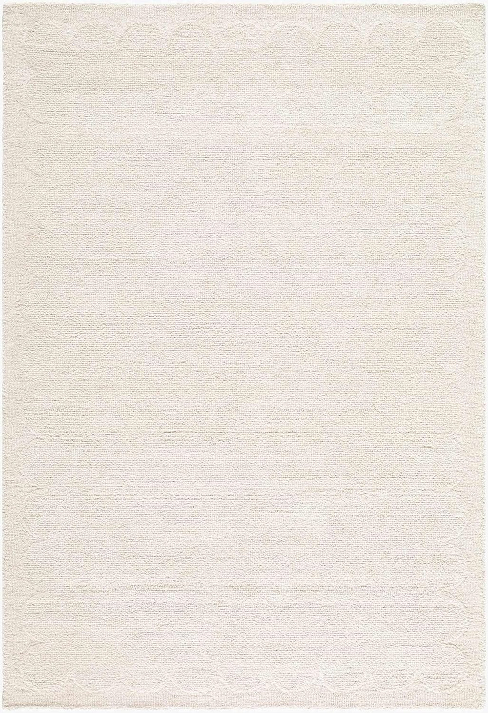 Hauteloom Kazuto Wool Living Room, Bedroom Area Rug - Border Textured - Conte...