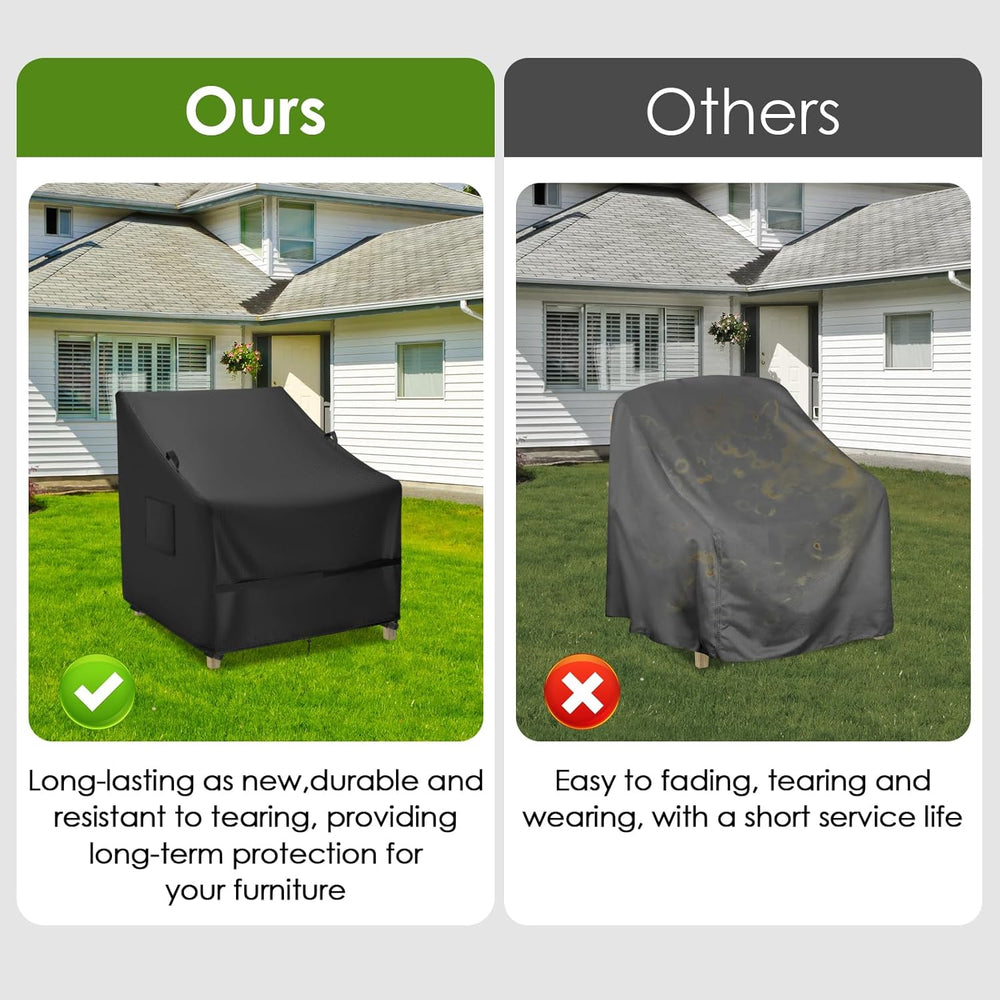 Outdoor Patio Adirondack Chair Covers 2 Pack, 28"W x 34"D x 42"H