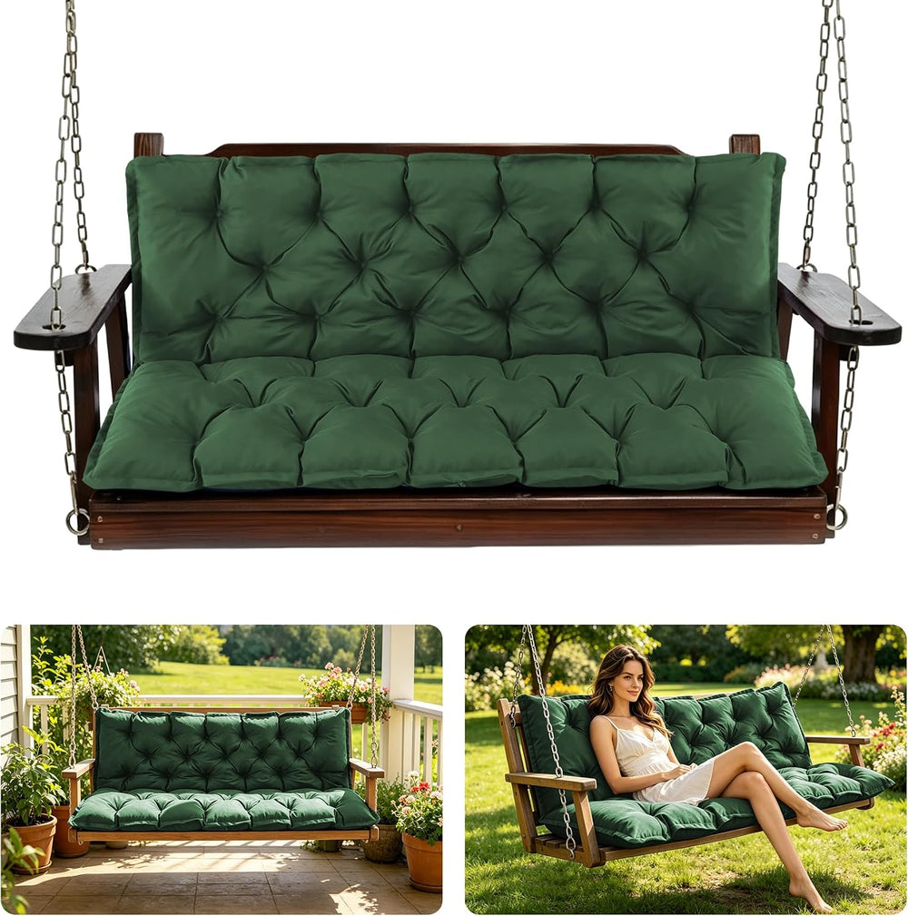 Porch Swing Cushions, 60x40 Inch Swing Cushions for Outdoor Furniture, Waterp...