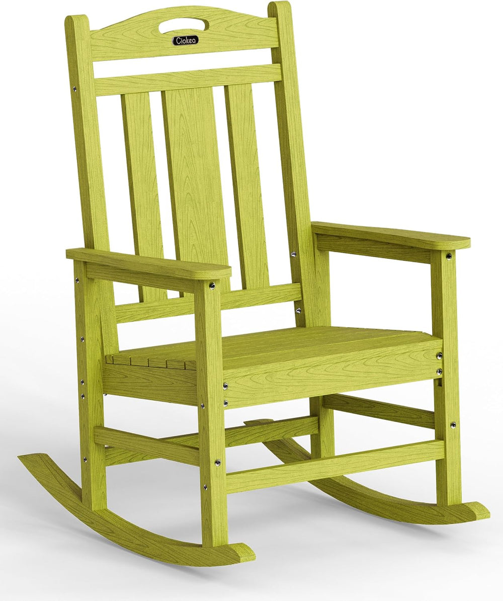 Ciokea Oversized Outdoor Rocking Chair, 380lbs Heavy-Duty Large Patio Rocker,...