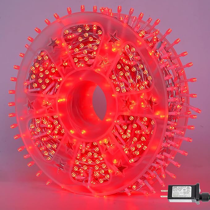 YEGUO 165ft 500 LED Halloween Lights Outdoor Waterproof, Red String Lights In...