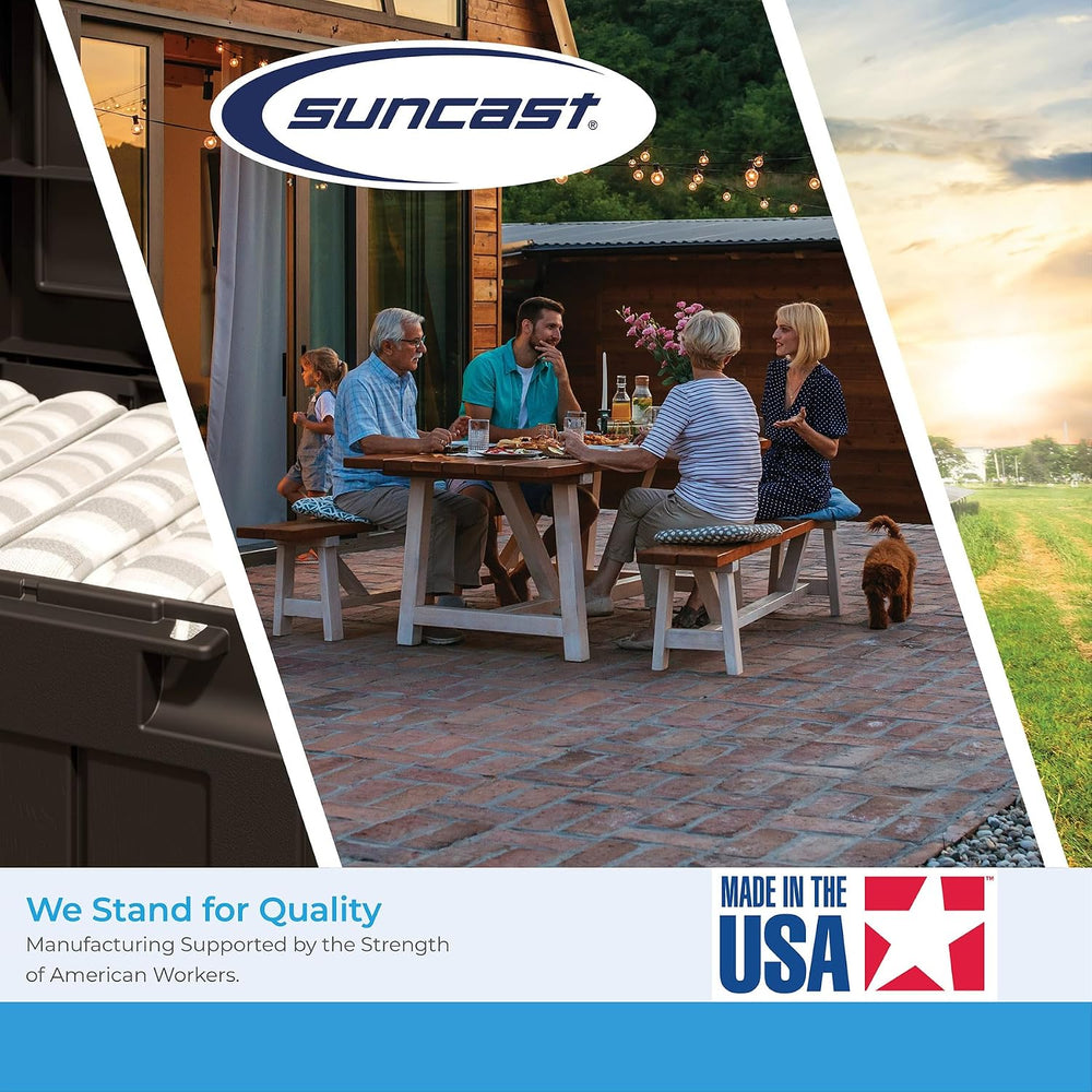 Suncast Outdoor Patio Adirondack Chair with 8 Gallons of Under-Seat Storage, ...