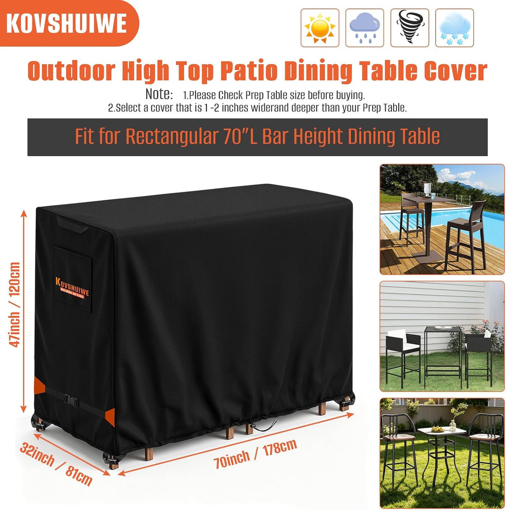 Patio Swivel Bar Set Covers for Bistro Sets 3 Piece Table and Chairs