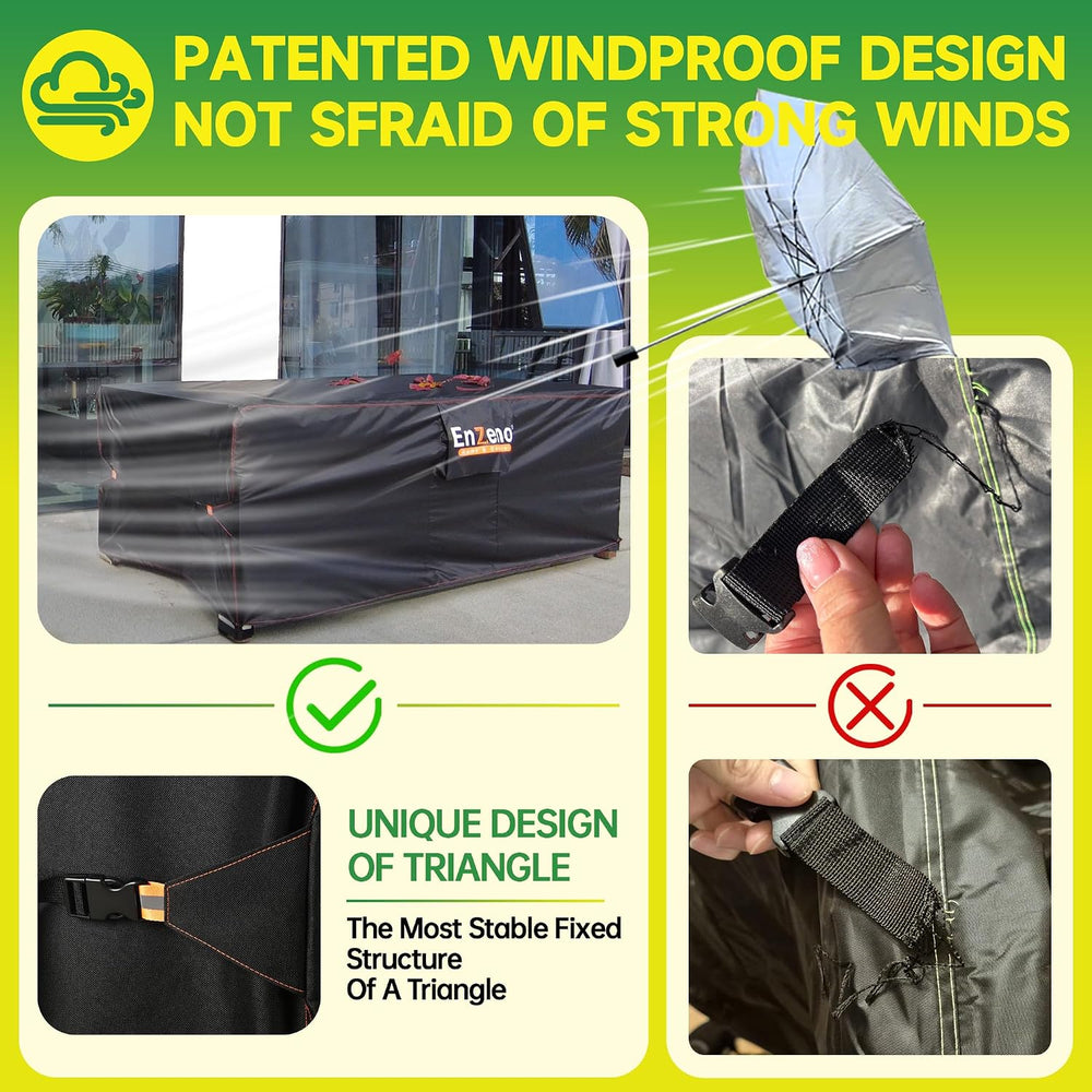Enzeno Patio Furniture Cover Outdoor Waterproof 78" L x 63" W x 28&...