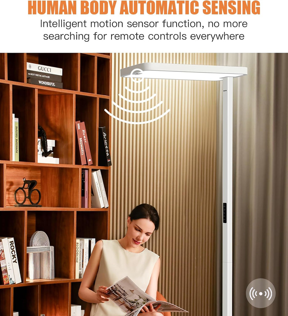 Pure Light Floor Lamp, Motion Sensor, 9500LM, 4000K, Dimmable