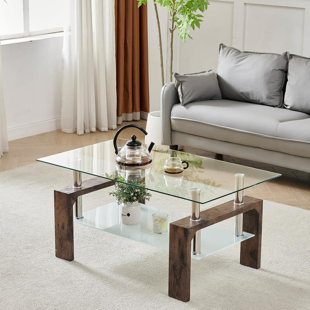 Living Room Rectangle Coffee Table, Tea Table Suitable for Waiting Room, Mode...
