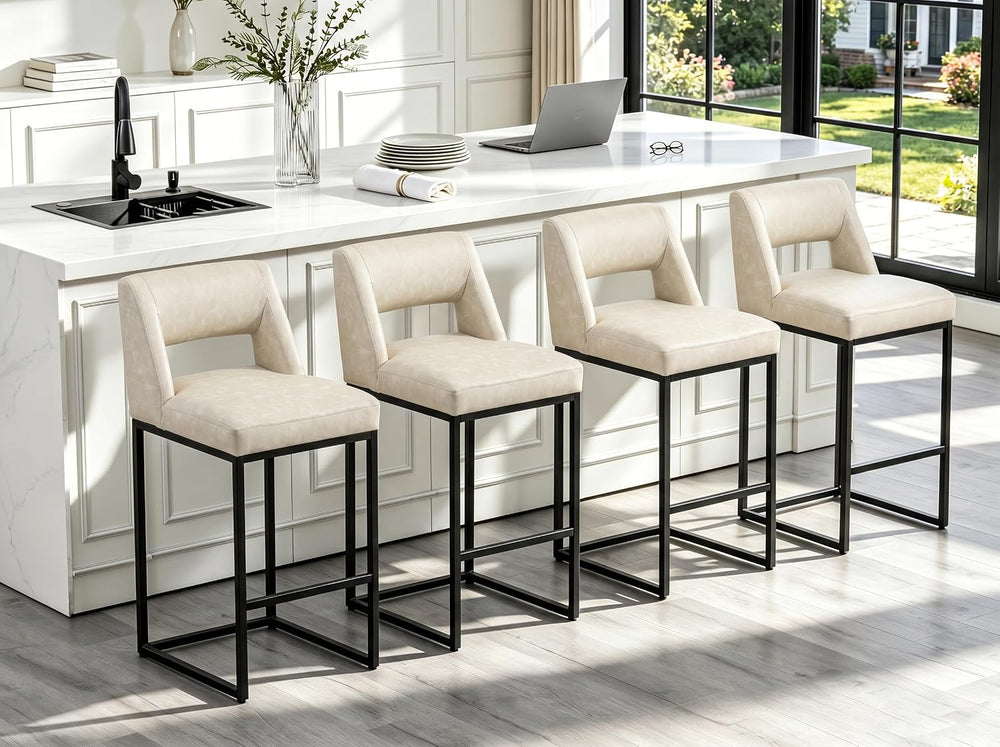RNKSFX Counter Height Bar Stools Set of 4 for Kitchen Counter Modern Bar Chai...