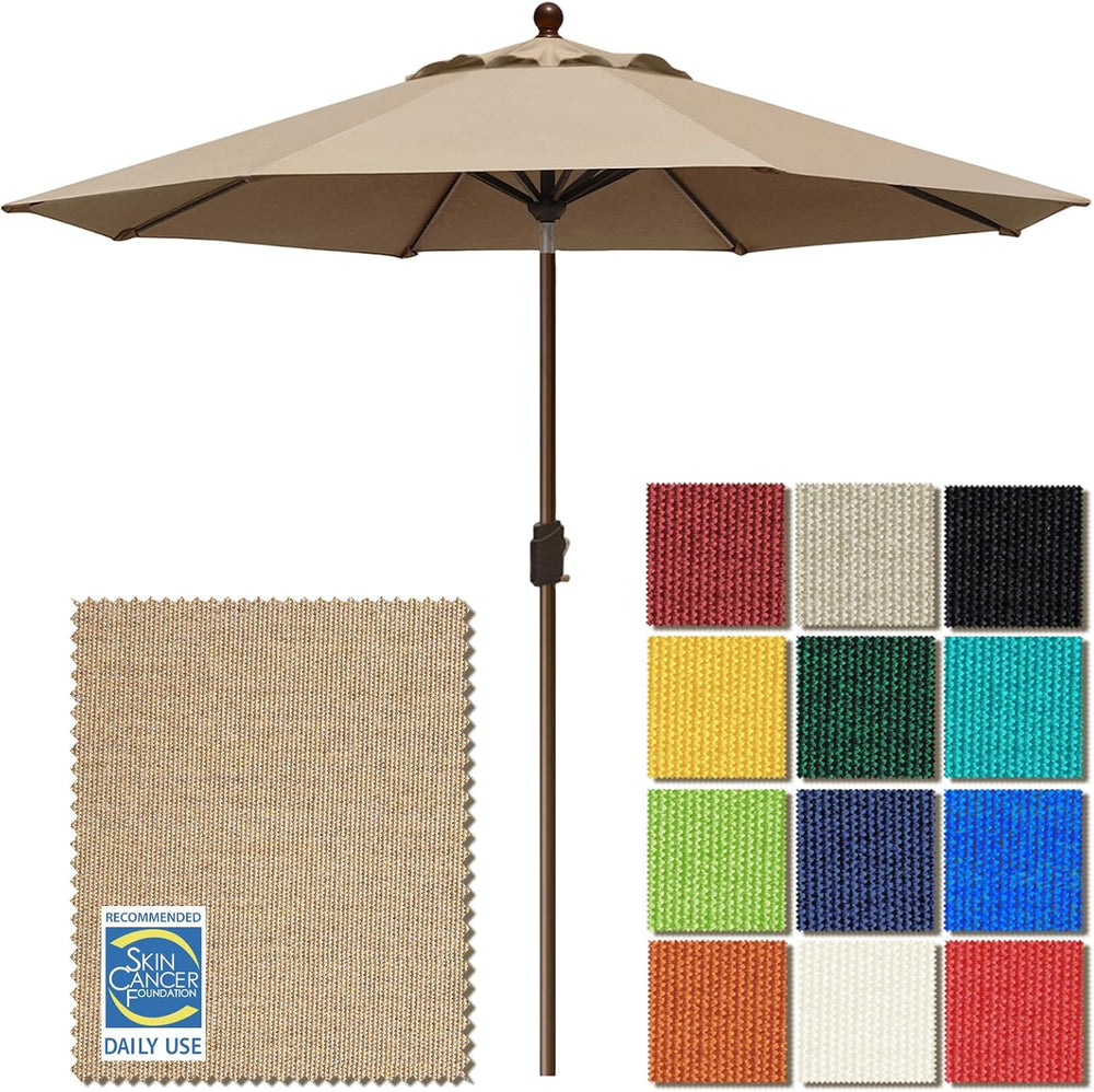 EliteShade USA 10-Year-Non-Fading 9Ft Market Patio Umbrella, UPF 50+ UV Prote...