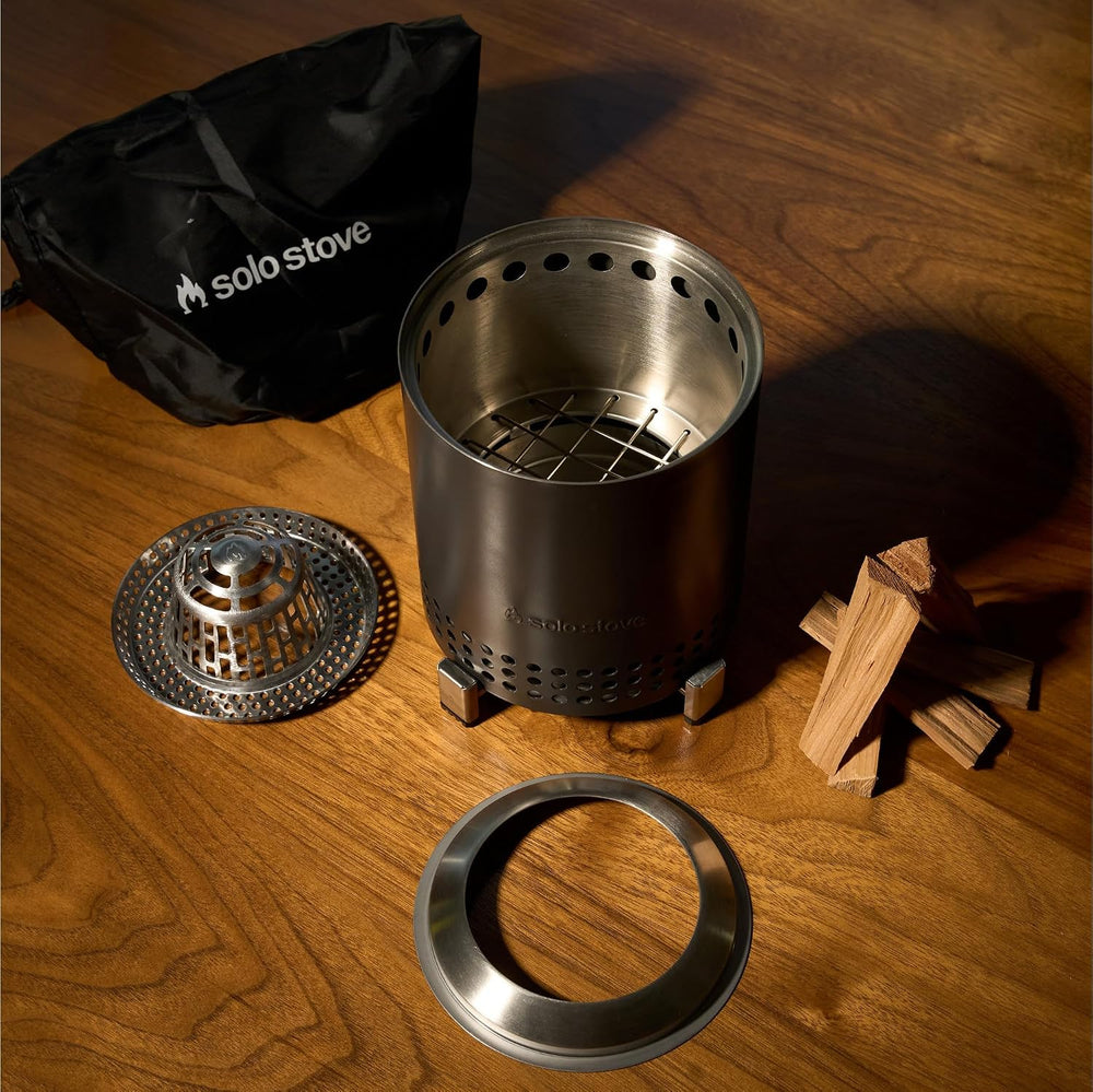 Solo Stove Mesa, 5.1 Inch Tabletop Fire Pit with Stand - Smokeless, Stainless...