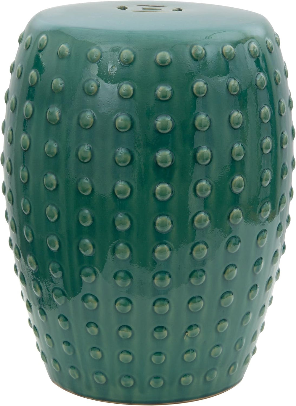 Red Lantern 18" Blue-Green Porcelain Garden Stool