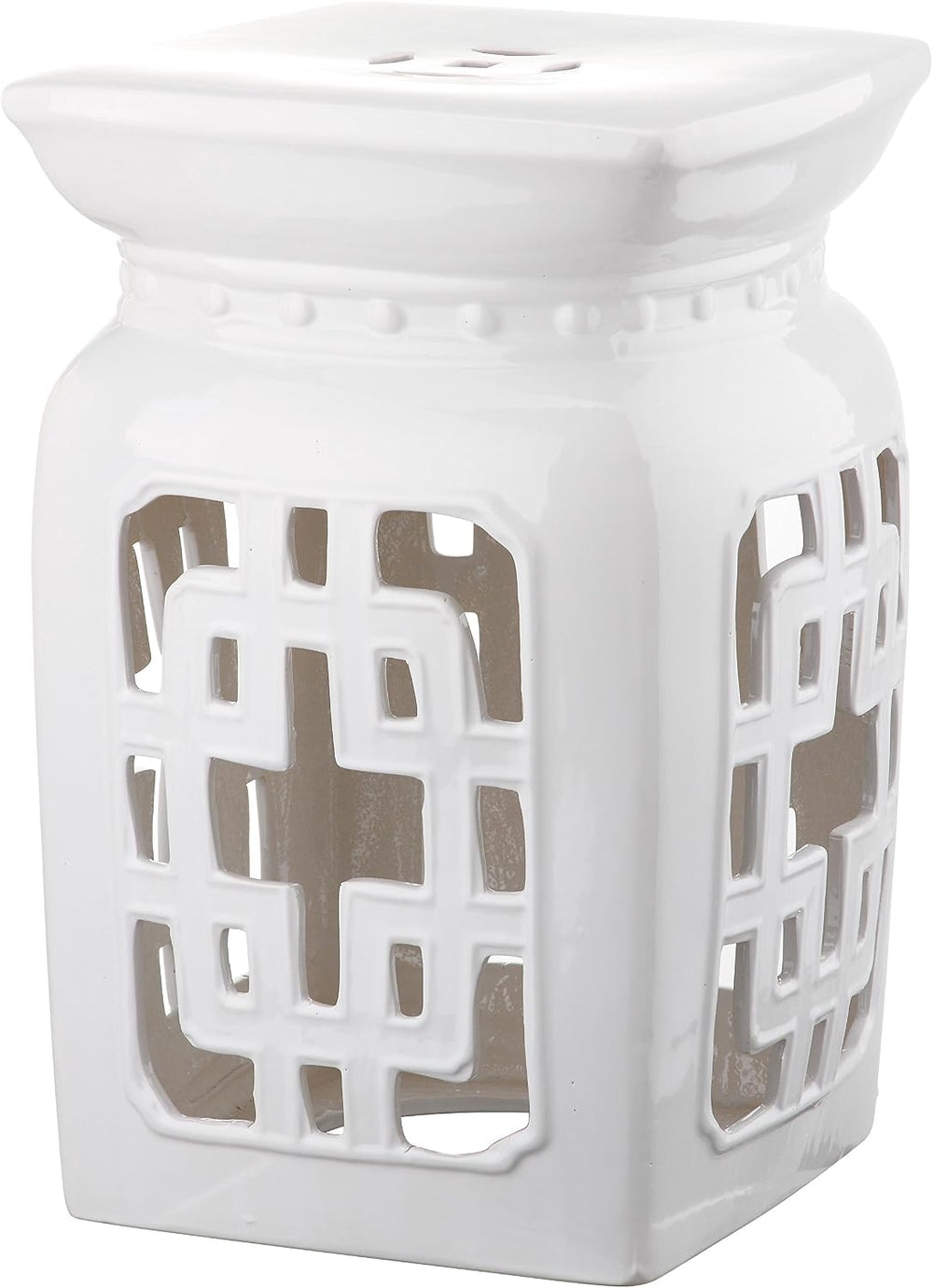 Safavieh Castle Gardens Collection Beijing Filigree Antique White Glazed Cera...
