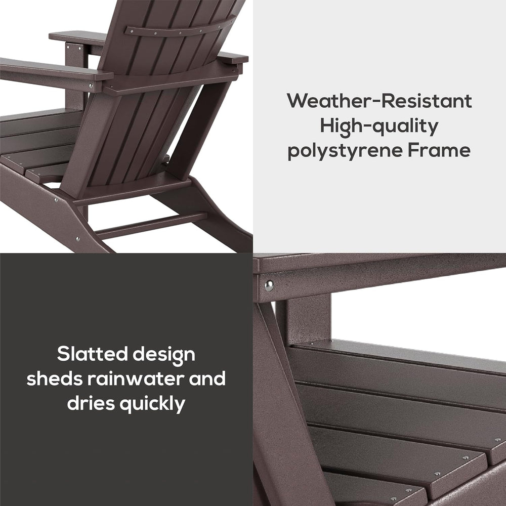 WestinTrends Dylan Outdoor Adirondack Chair (Set of 4), Gray