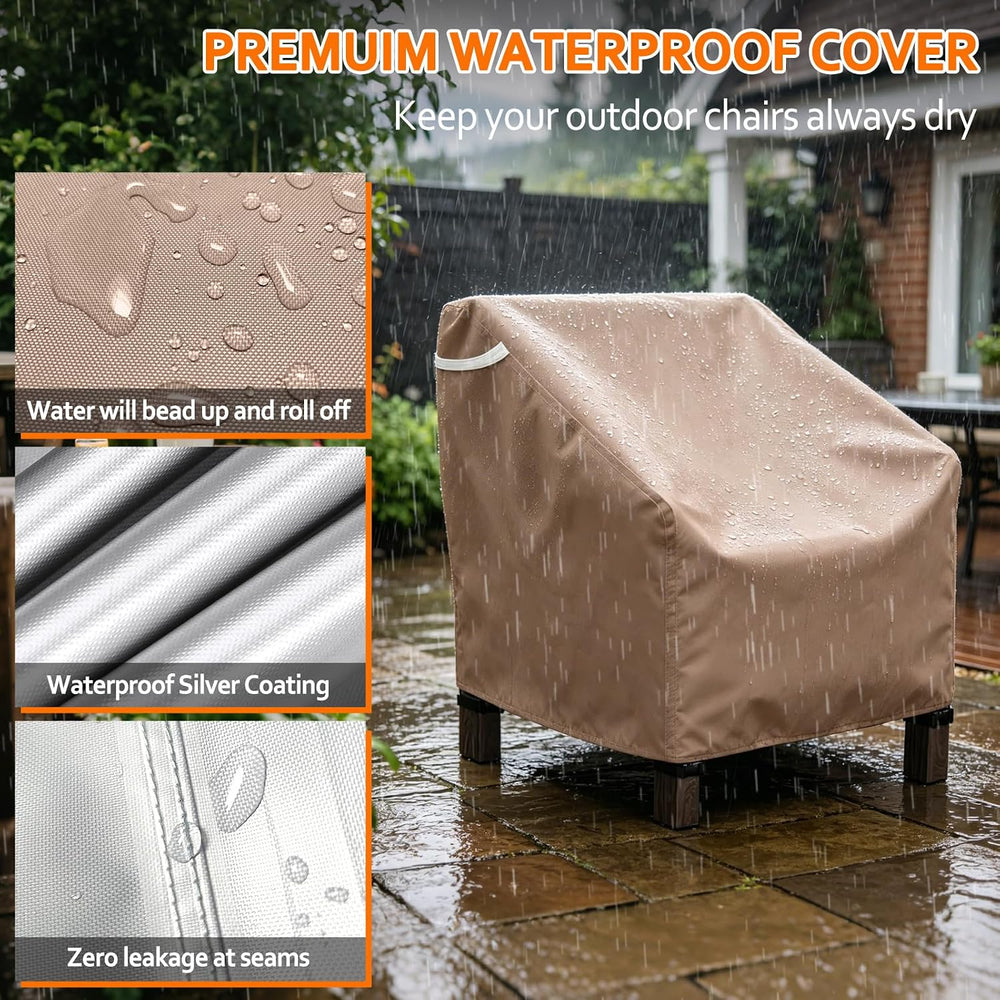 STARTWO Patio Outdoor Chair Covers 2 Pack, Outdoor Furniture Covers Waterproo...