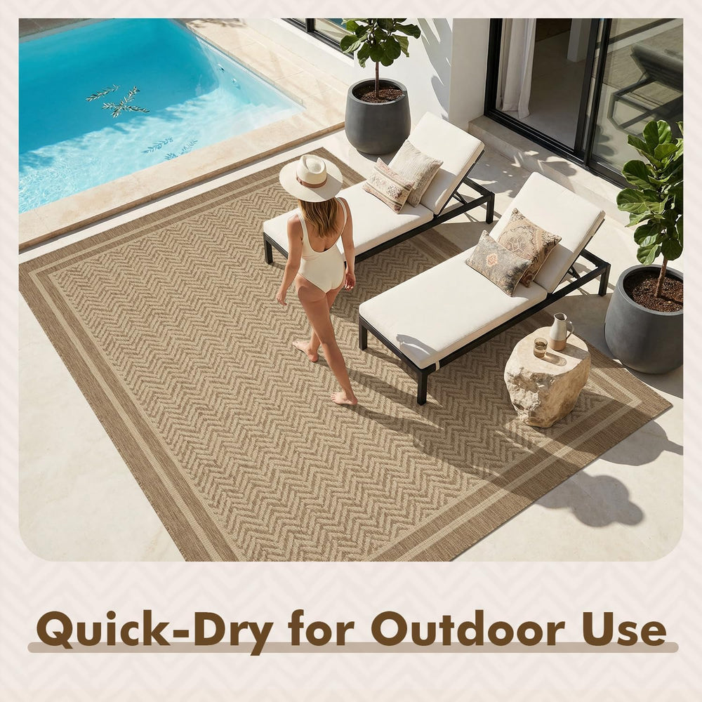 MontVoo-Outdoor Rug-Patio Rug 4x6 Polypropylene Indoor Outdoor Rugs Outdoor C...
