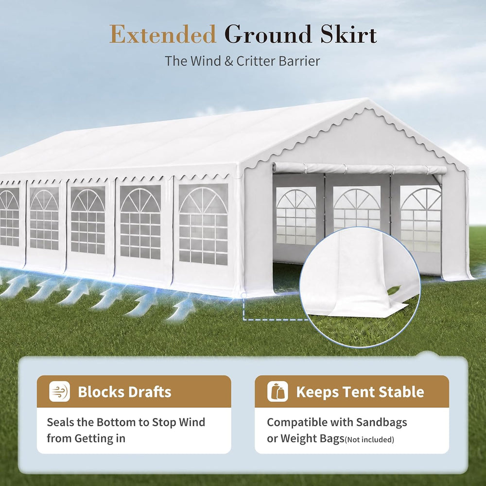 Sophia & William 20x40 Party Tents, Heavy Duty Event Tent for Parties