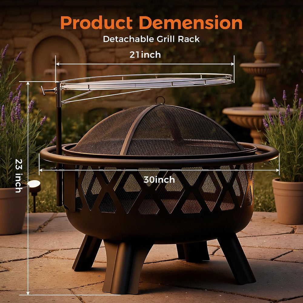 Bali Outdoors Outdoor Fire Pits for Outside Wood Burning Fire Pit for Wood