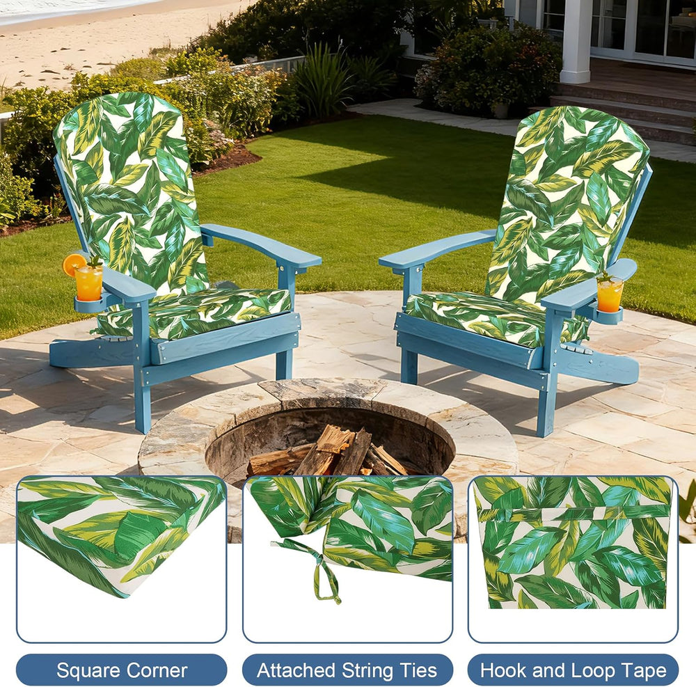 LVTXIII Adirondack Chair Cushions 48x20x2.5 Inch, Water Repellent, Fade Resis...