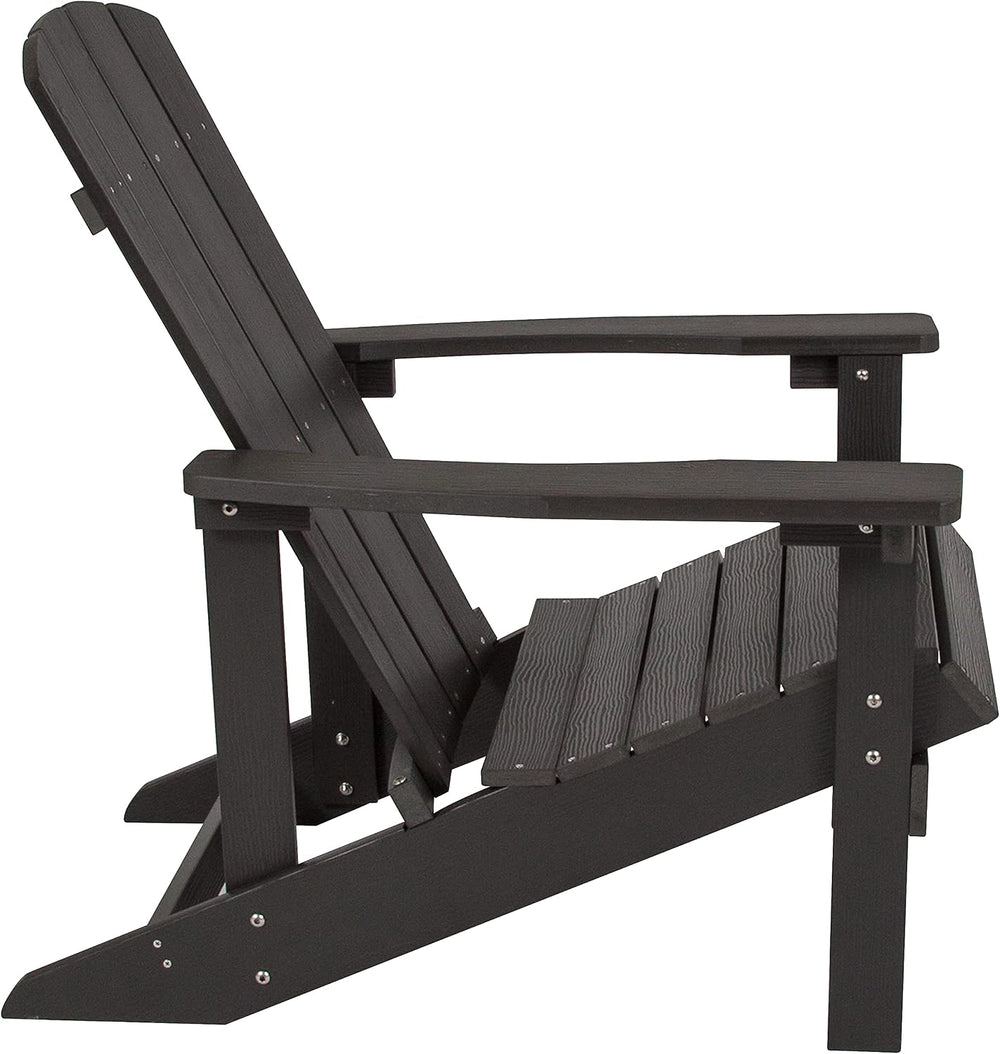Flash Furniture Charlestown Indoor/Outdoor Faux Wood Adirondack Chairs, Weath...