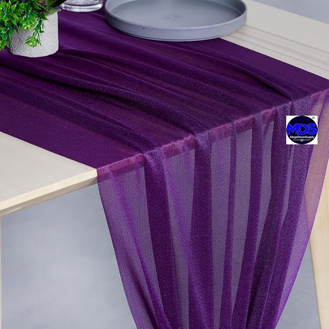 MDS Halloween Chiffon Table Runner - 5 Pack, 29 x 170 Inches, 14ft Each - She...