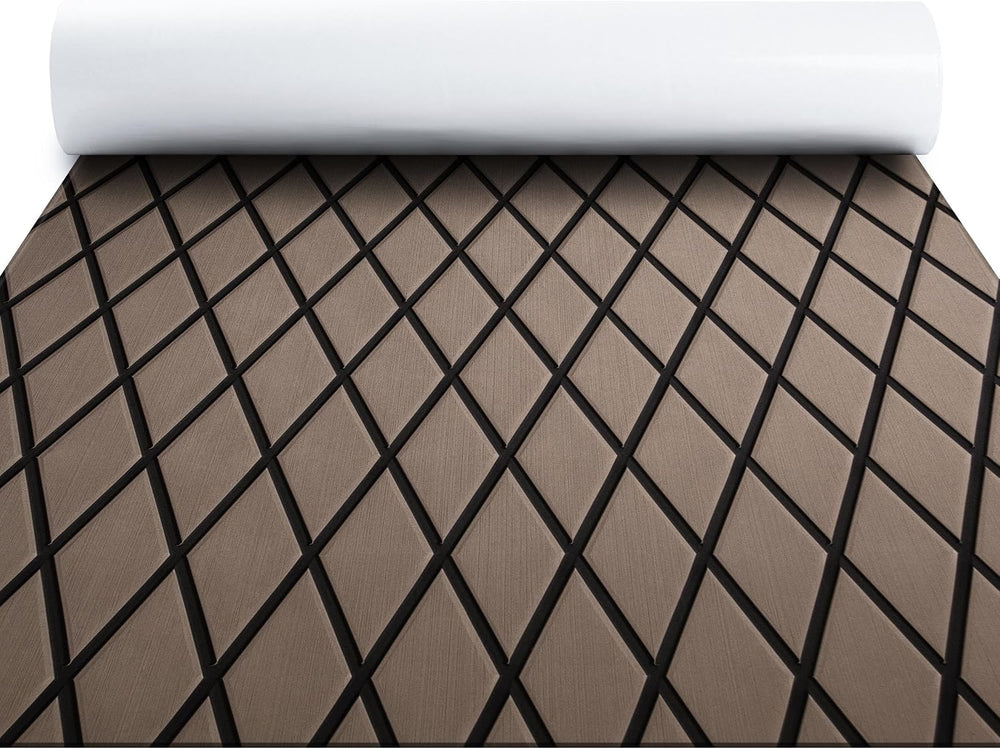 FOCEAN Boat Flooring EVA Foam Boat Decking Diamond Pattern Marine Mat Sheet